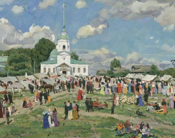 vacaciones rurales gobernación de tver 1910 Konstantin Yuon Pinturas al óleo